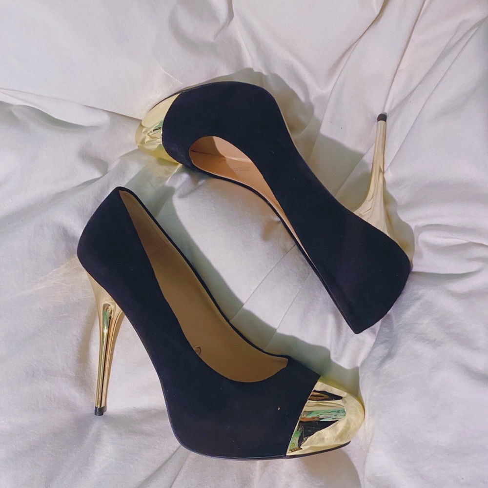 Gold Tipped High Heels